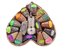 Big Basket Heart Shaped Spice Set With Grinder